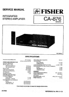 Fisher CA-876 - Service Manual